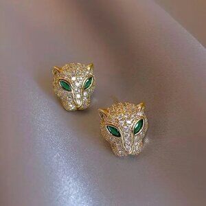 Kay Jewelers Gold and Silver Panther Earrings